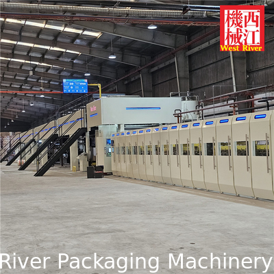 3 5 7 Ply flauta cartón corrugado caja de cartón máquina de fabricación de la línea de producción para el paquete