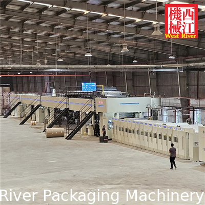 Línea de producción de maquinaria de fabricación de paquetes de caja de cartón corrugada de alta velocidad