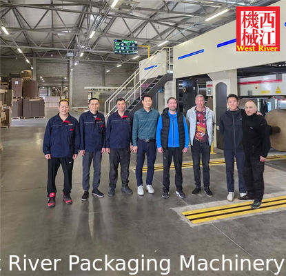 Máquina de cartón corrugado Smart 5.0 2+3+5 capas con preimpresión para envases de agua C'EST BON