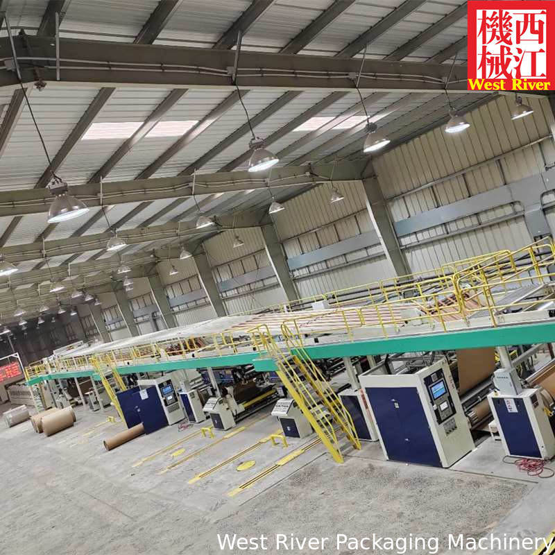 Línea de producción de cartón corrugado 3Ply Eficiente Materia prima Papel Kraft reciclado