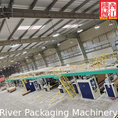 Línea de producción de cartón corrugado 3Ply Eficiente Materia prima Papel Kraft reciclado