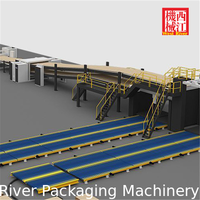 Serie WJ200 Máquina de fabricación de cartón de cartón totalmente automática de línea de producción de cartón corrugado 5Ply